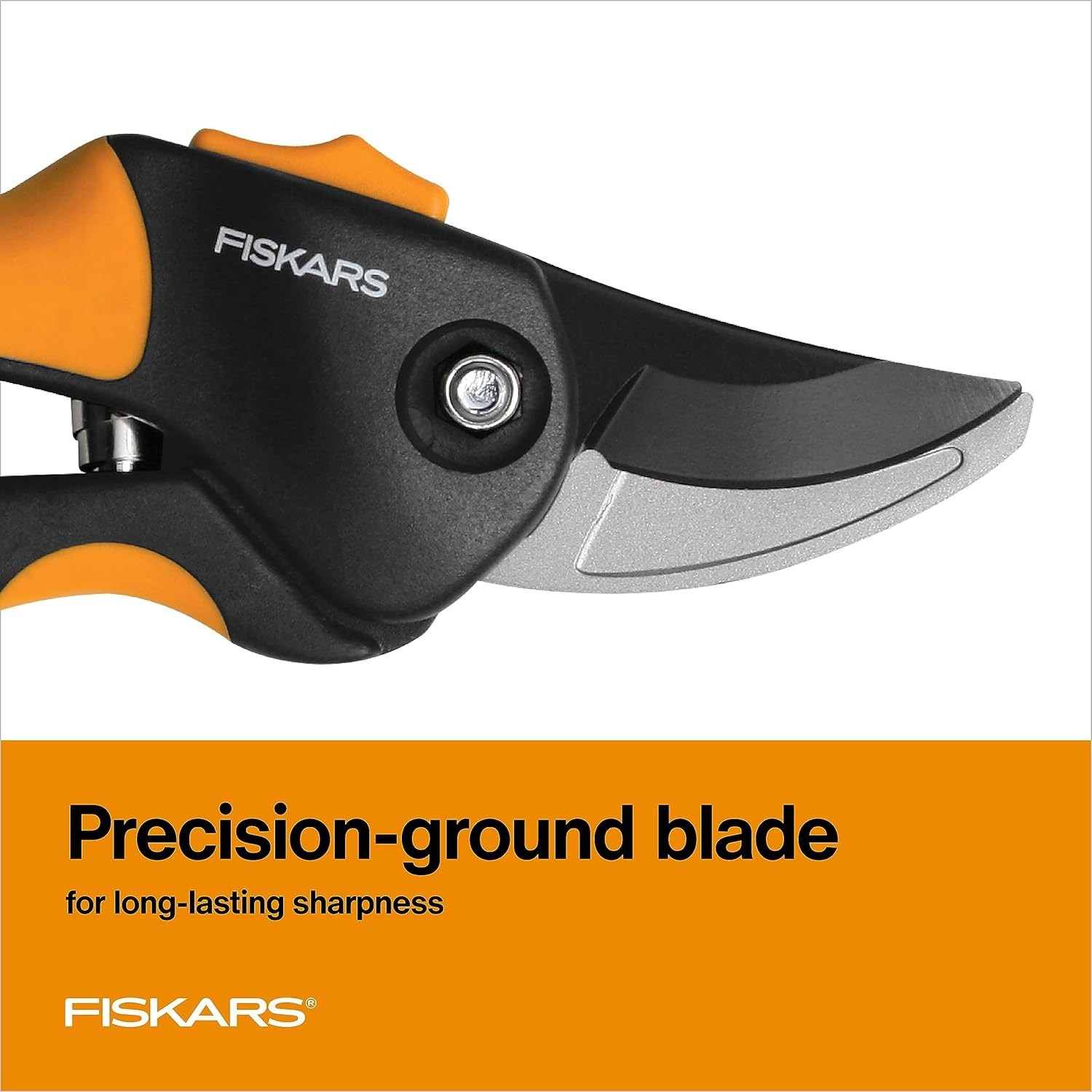 FISKARS SOFTGRIP 5/8" BYPASS PRUNING SHEERS ORANGE/BLACK