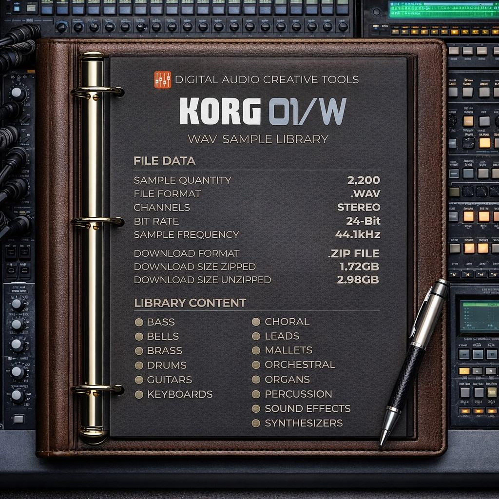 Korg 01/W Synthesizer Sample Library