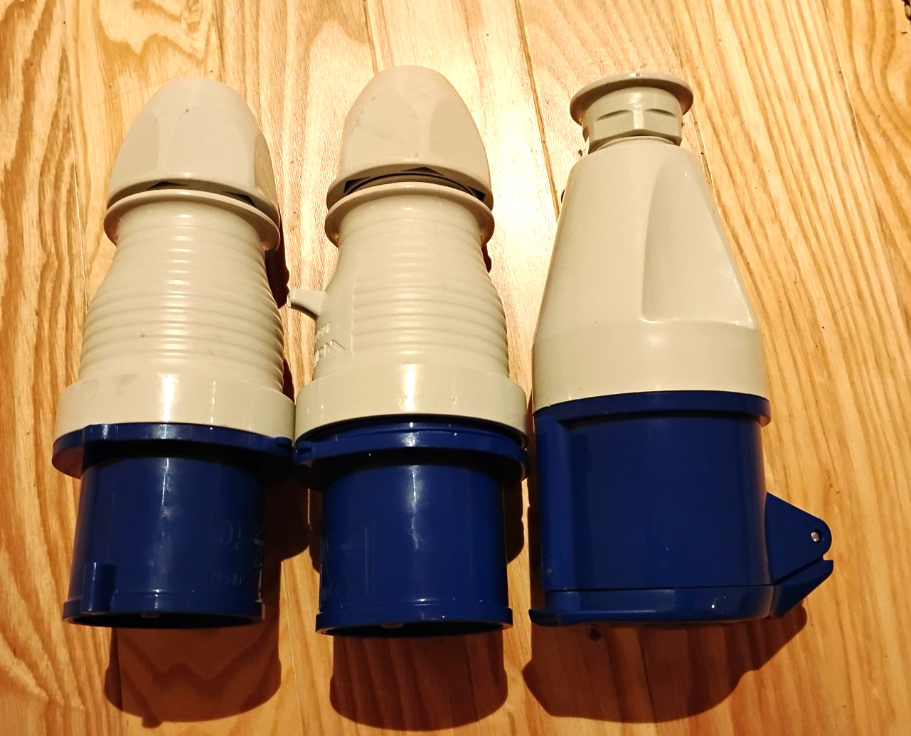 Walther Electric  Pin and Sleeve lot of 3 pieces Connector, ip44, 331306, 230306