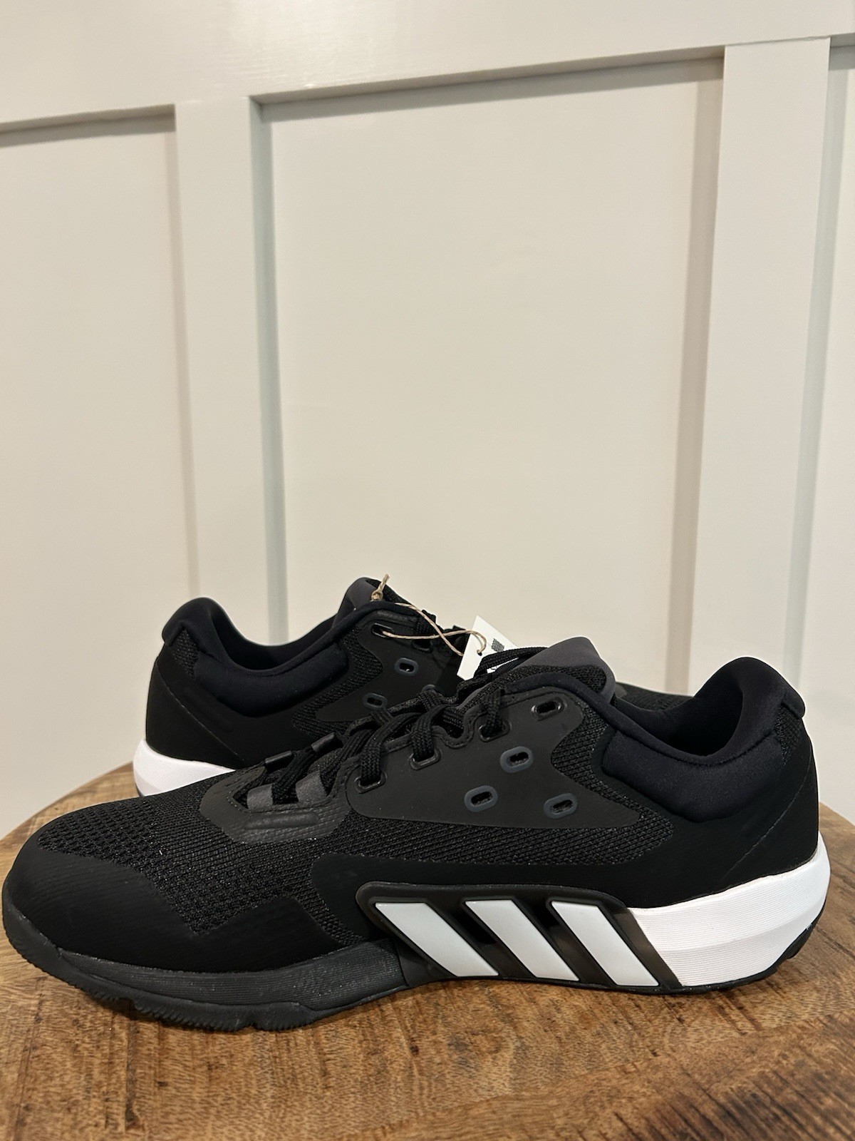 Size 12-Men’s adidas Dropset Cross Training Shoes Black White Brand New