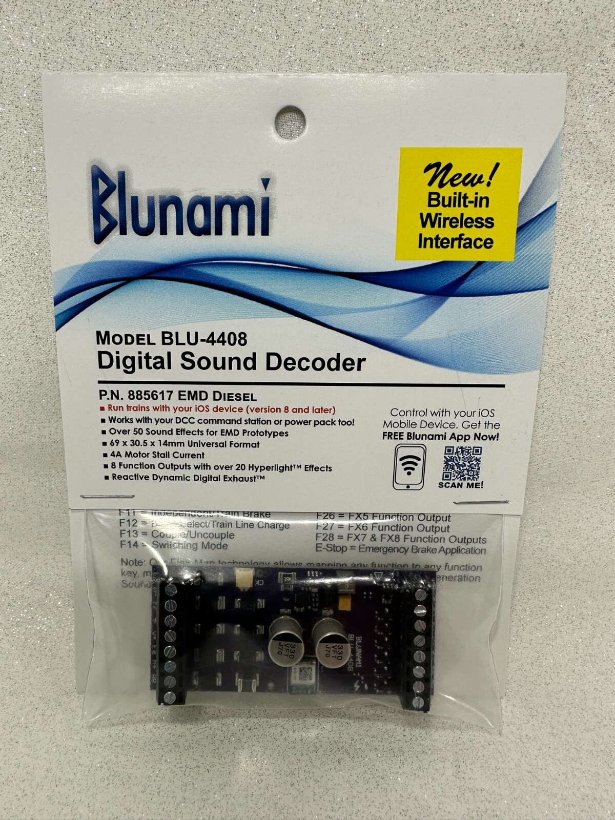 SoundTraxx 885617 | BLU-4408 Blunami EMD Diesel Sound Decoder | Multi Scale