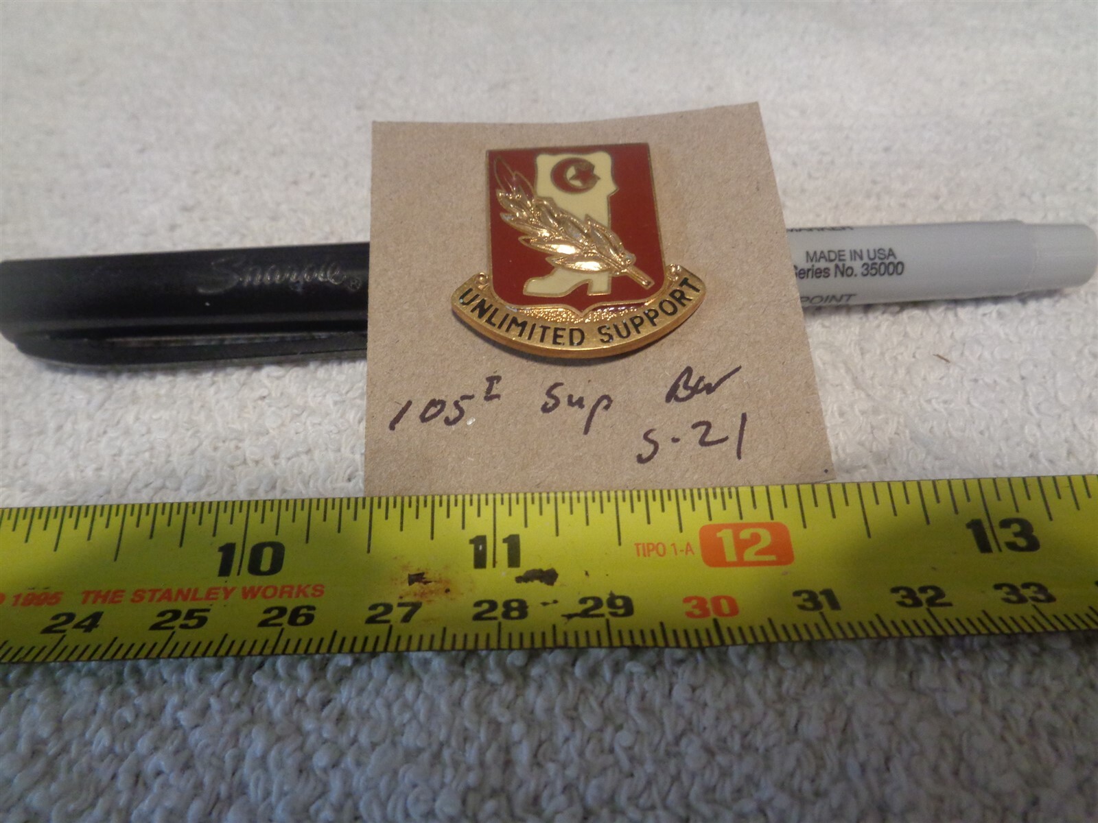 105th Support Battalion S-21 Unit Crest, DI, DUI (DRAW#Z13)