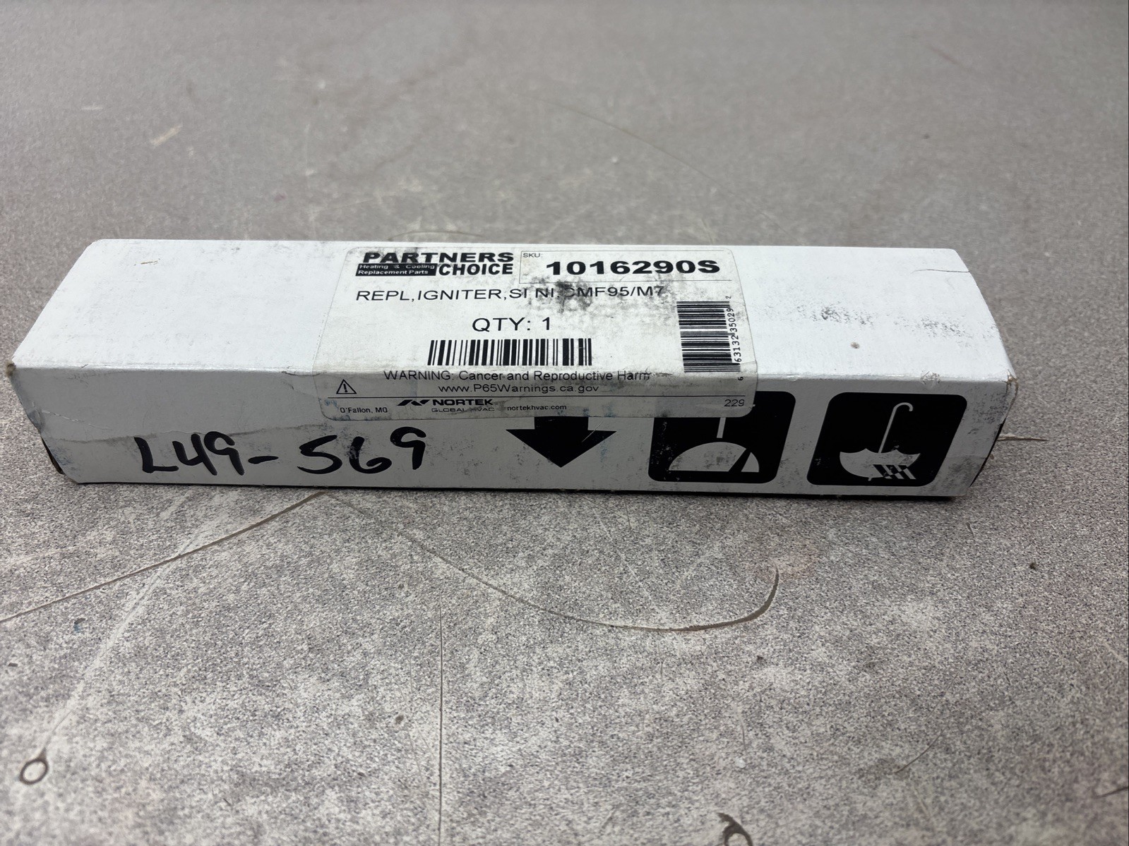 NEW OEM Nordyne Nortek 1016290S CMF95/M7 Igniter; Replaces 632625