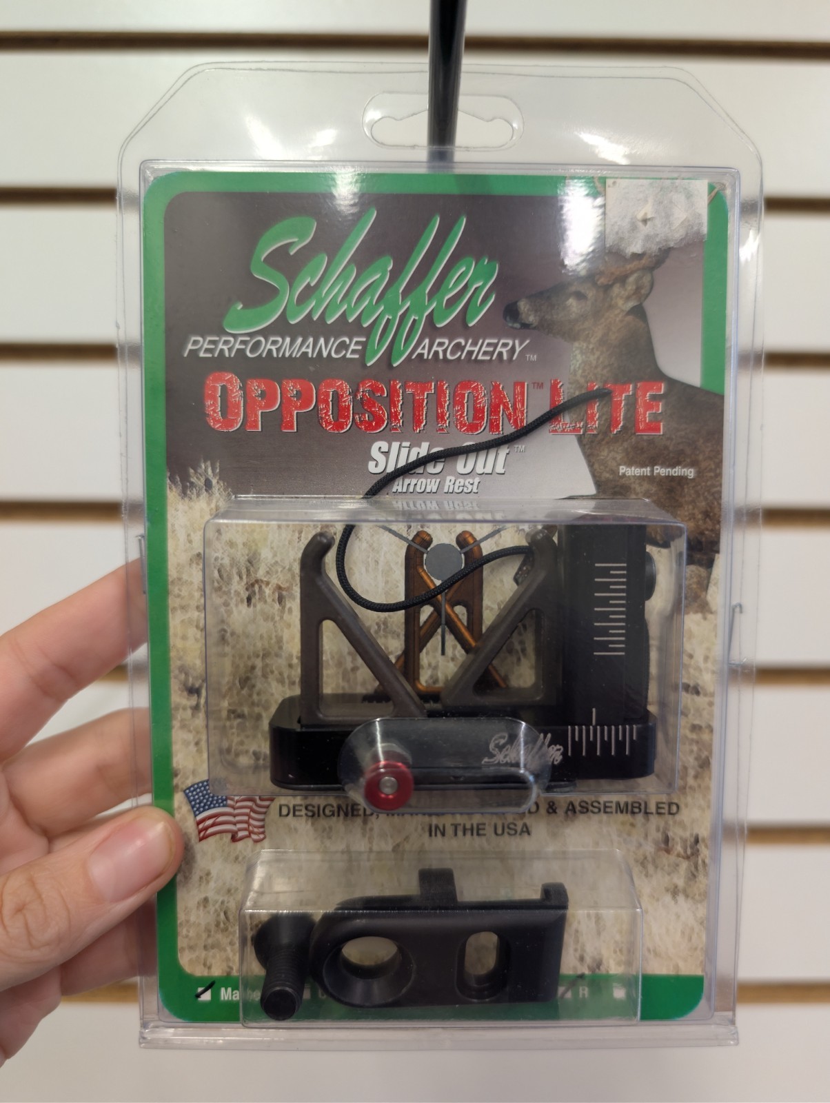 Schaffer Performance Archery Opposition Lite Slide Out Rest-Matthews RH Black