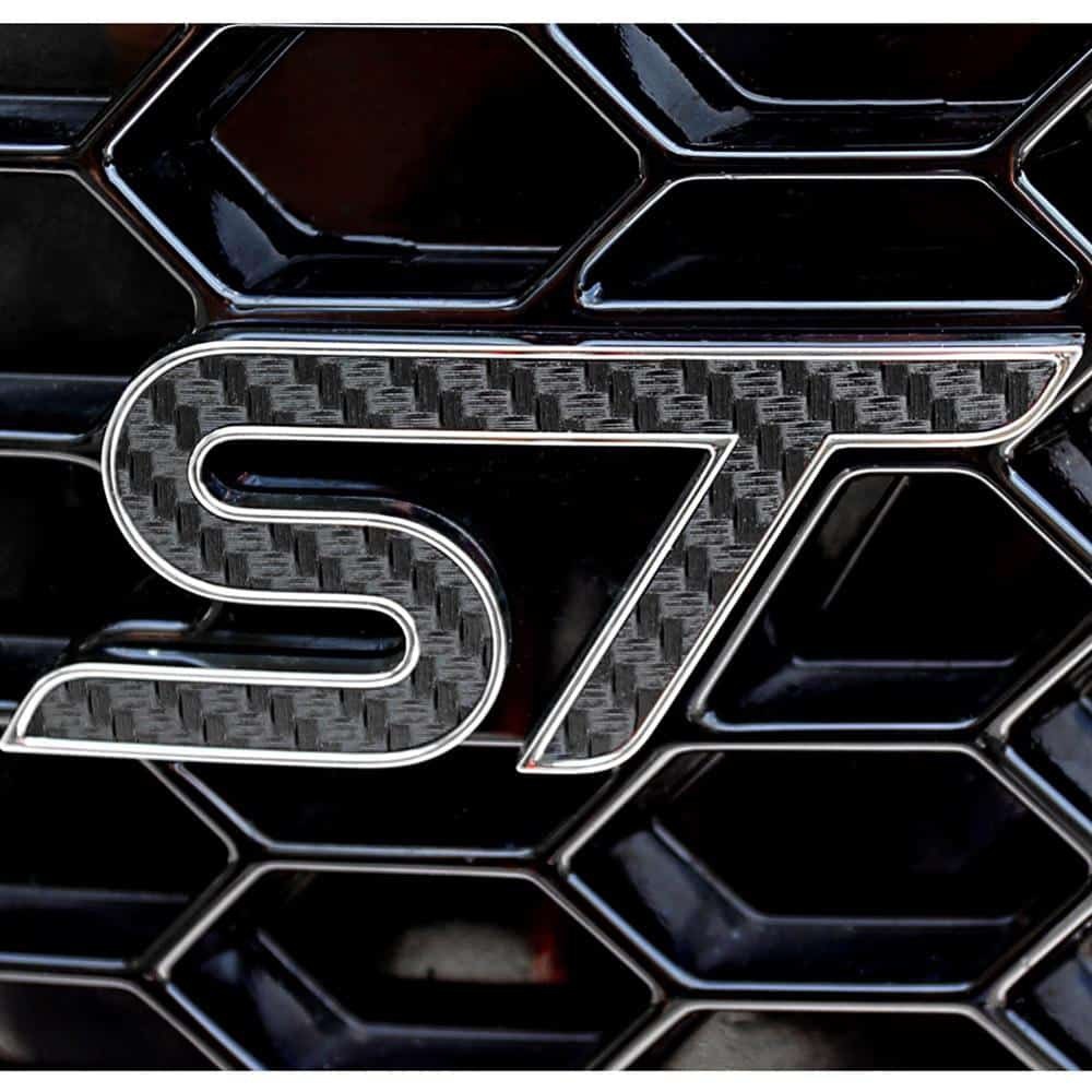 BocaDecals ST Carbon Fiber Emblem Decal Inserts For 2019-2024 Ford Edge ST