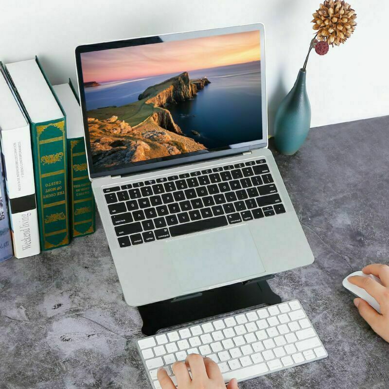 Foldable Notebook Laptop Holder Riser Heat Vent Tablet Stand Ergonomic Elevator