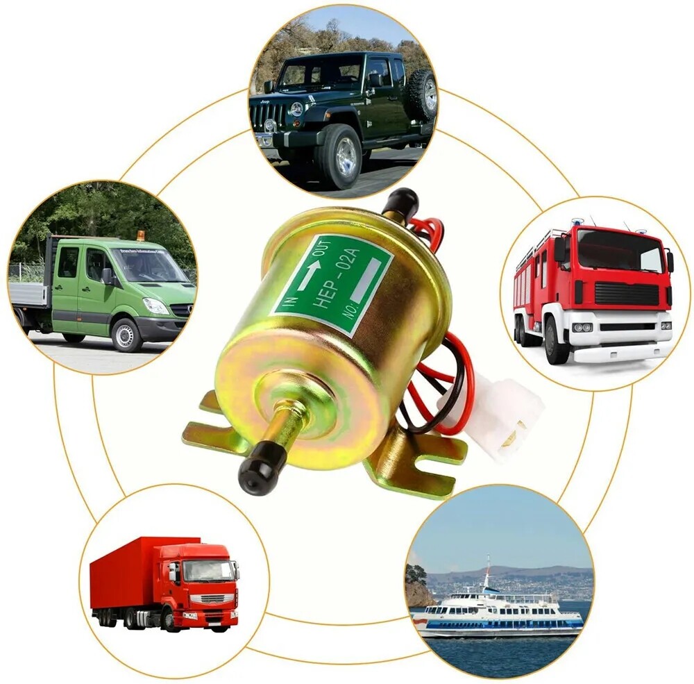 HEP-02A Inline Universal 12V Low Pressure Gasoline Diesel Electronic Fuel Pump