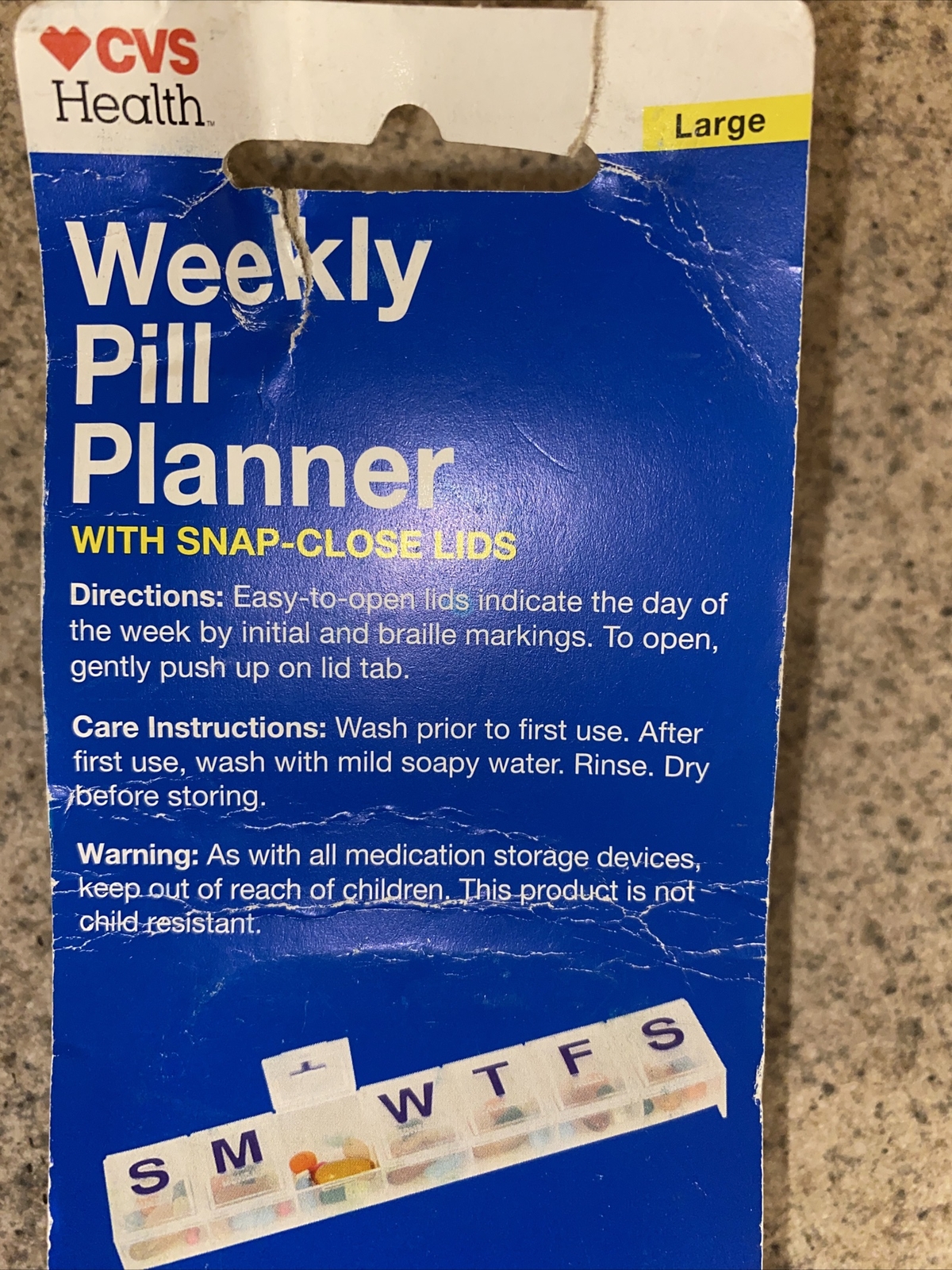 CVS Health LARGE WEEKLY PILL PLANNER