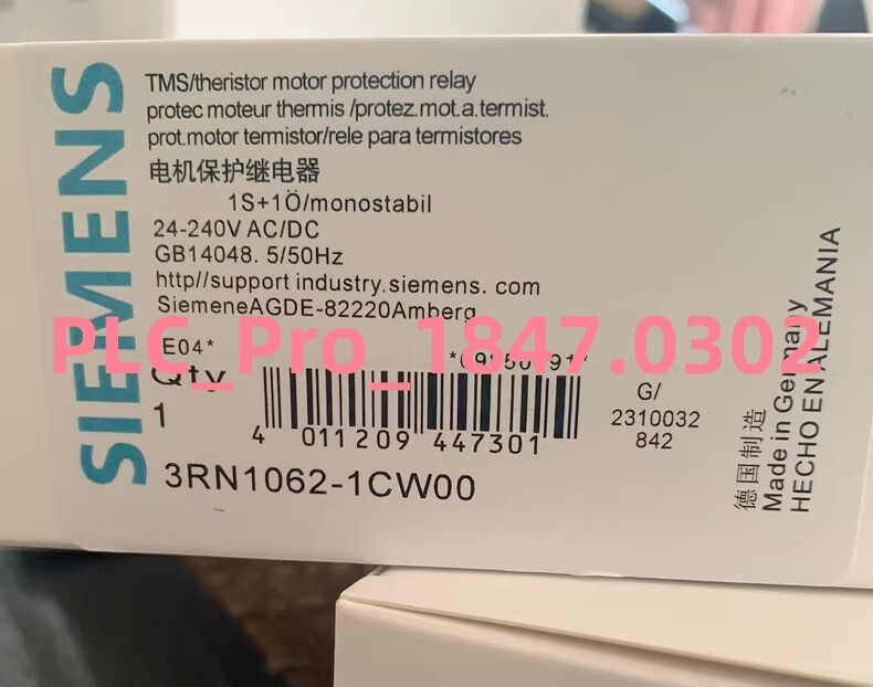 3RN1062-1CW00 1PCS New Siemens 3RN1 062-1CW00 Motor Protection Relay  Fast ship