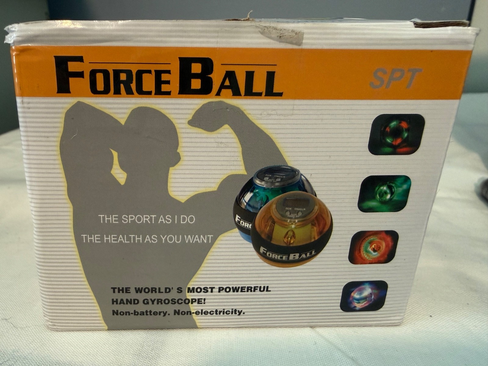 Force Ball Gyroscope Wrist Forearm Exerciser LED Hand Grip Strength Trainer NIB