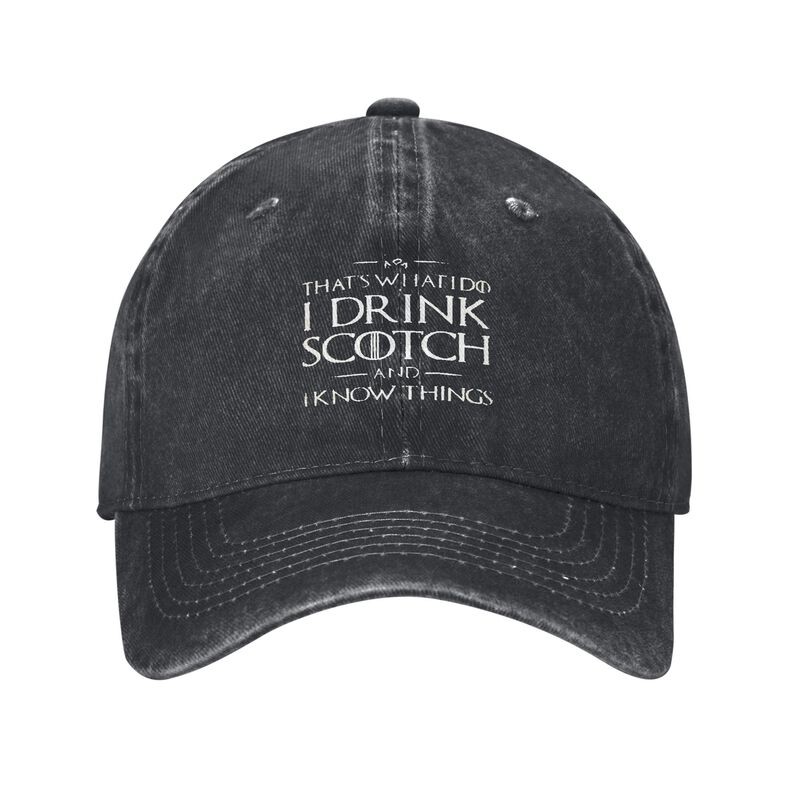 Drink Scotch Unisex Adjustable Baseball Cap Unconstructed Soft Washed Sun Hat