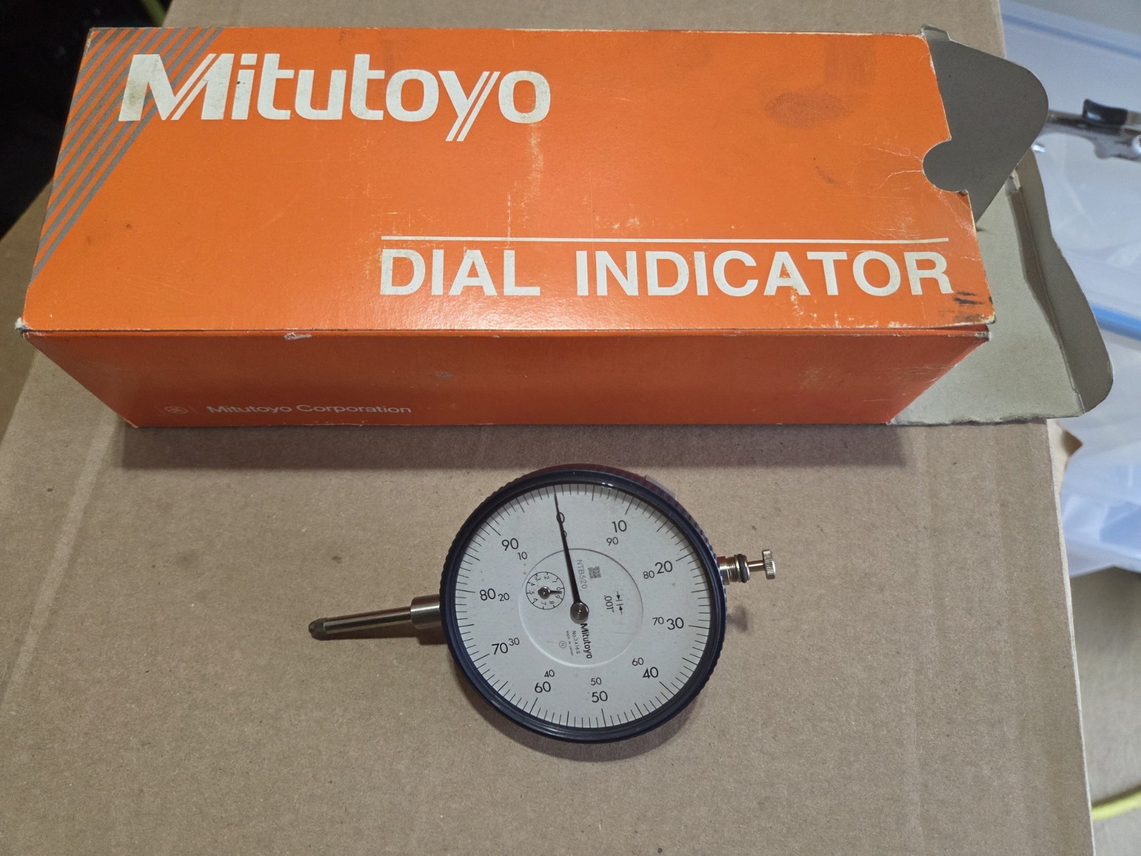 Mitutoyo Large Face Dial Indicator 3416S Precision Measurement Tool with Box