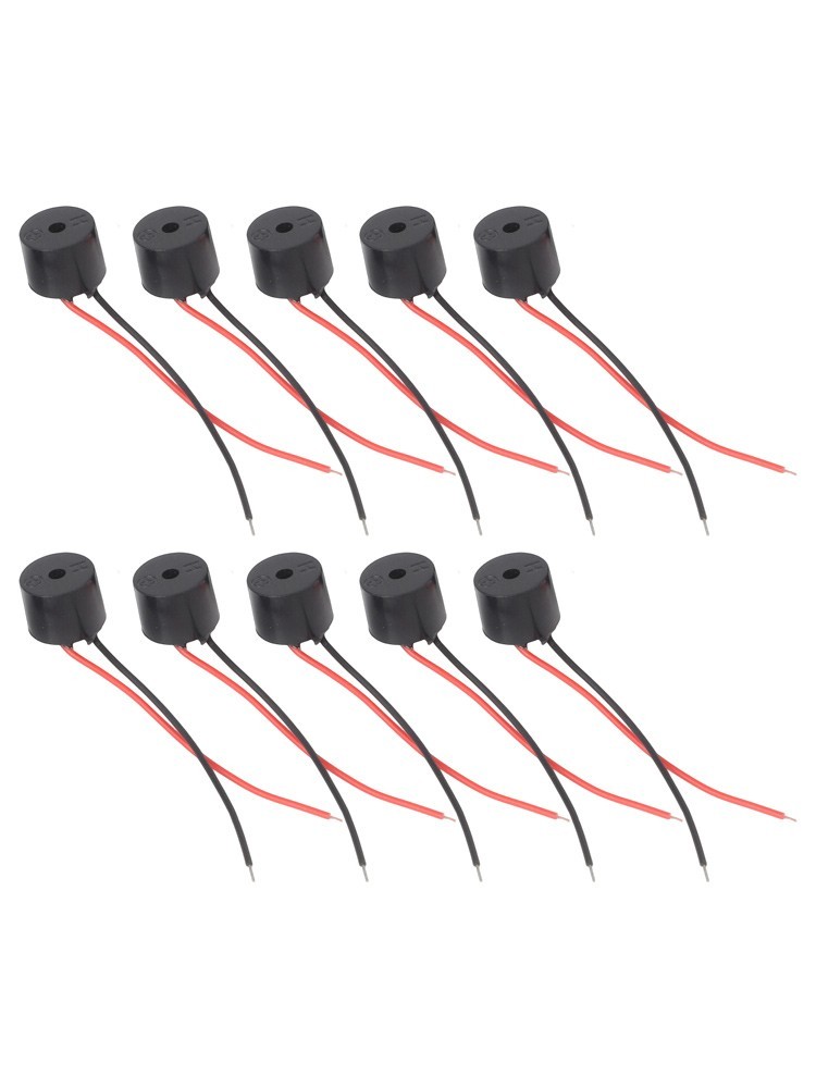 10Pcs Buzzer Active Piezo Electronic Wired Connector Beeper 12V