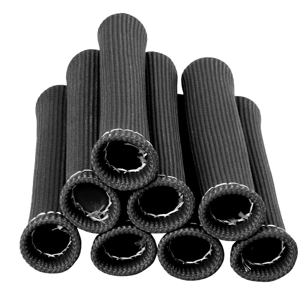 8pcs 1200° SPARK PLUG WIRE BOOTS HEAT SHIELD PROTECTOR SLEEVE for SBC BBC