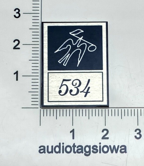 Fisher 534 Receiver Model Number Badge Custom Made Aluminum Replacement