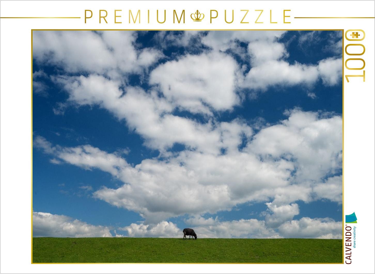 CALVENDO Puzzle Dangaster Deichschaf | 1000 Teile Lege-Größe 64x48cm Foto-Puzzle