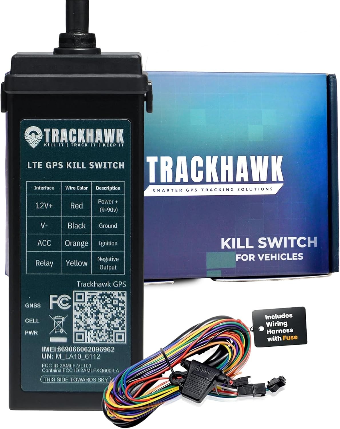 Trackhawk VL03 GPS Tracker w/ Kill Switch | 4G LTE Vehicle Tracking *Sealed New