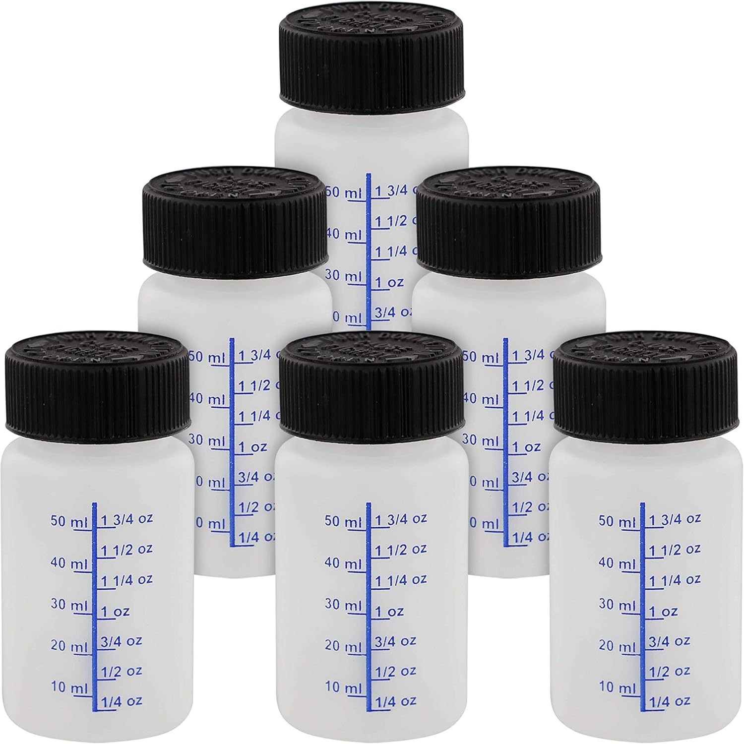 10 Pack- 2 Ounce (60ml) Empty Paint Touch Up Bottles with Brush Applicator an...