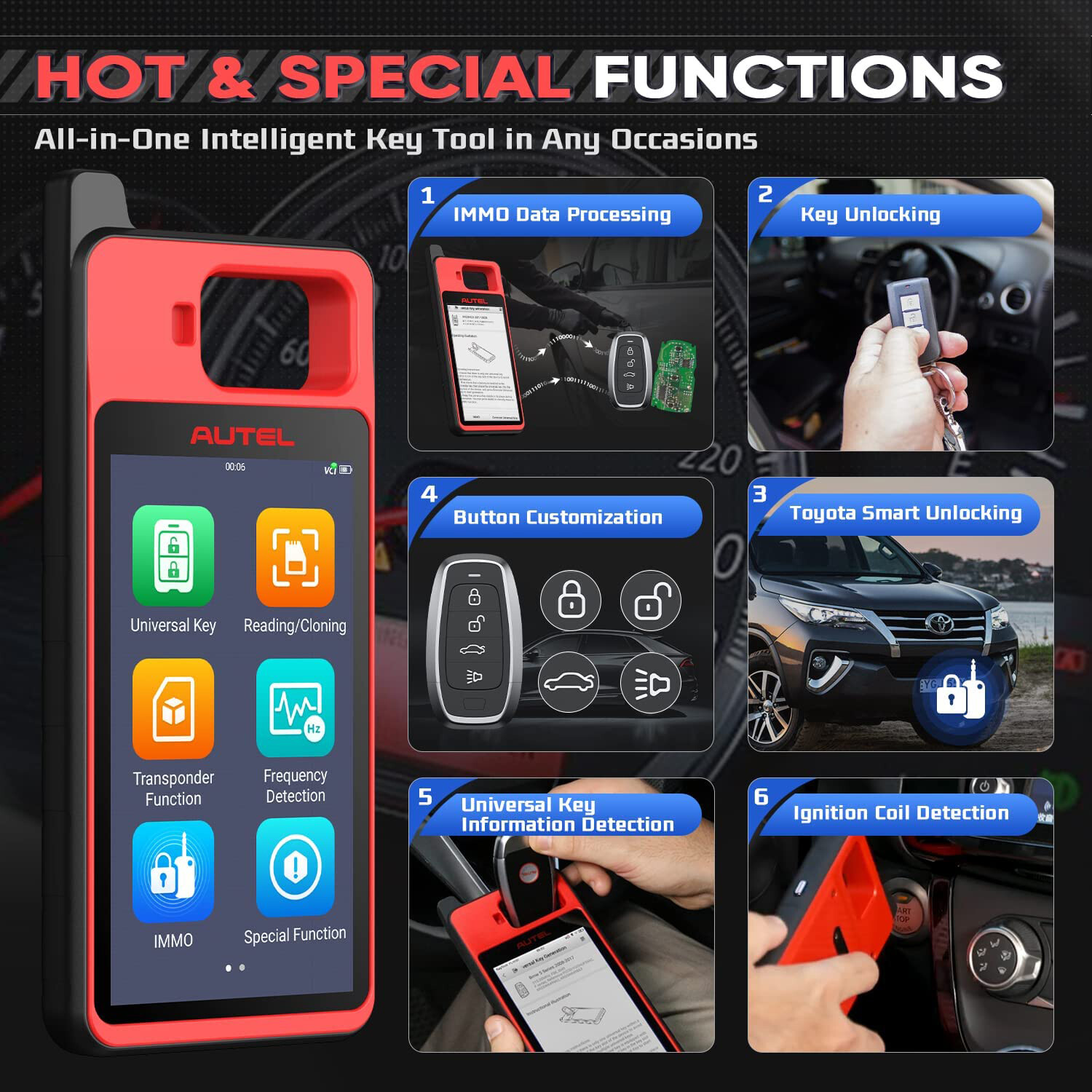 2025 Autel MaxiIM KM100 Key FOB PROGRAMMING Key Generation IMMObilizer 60s