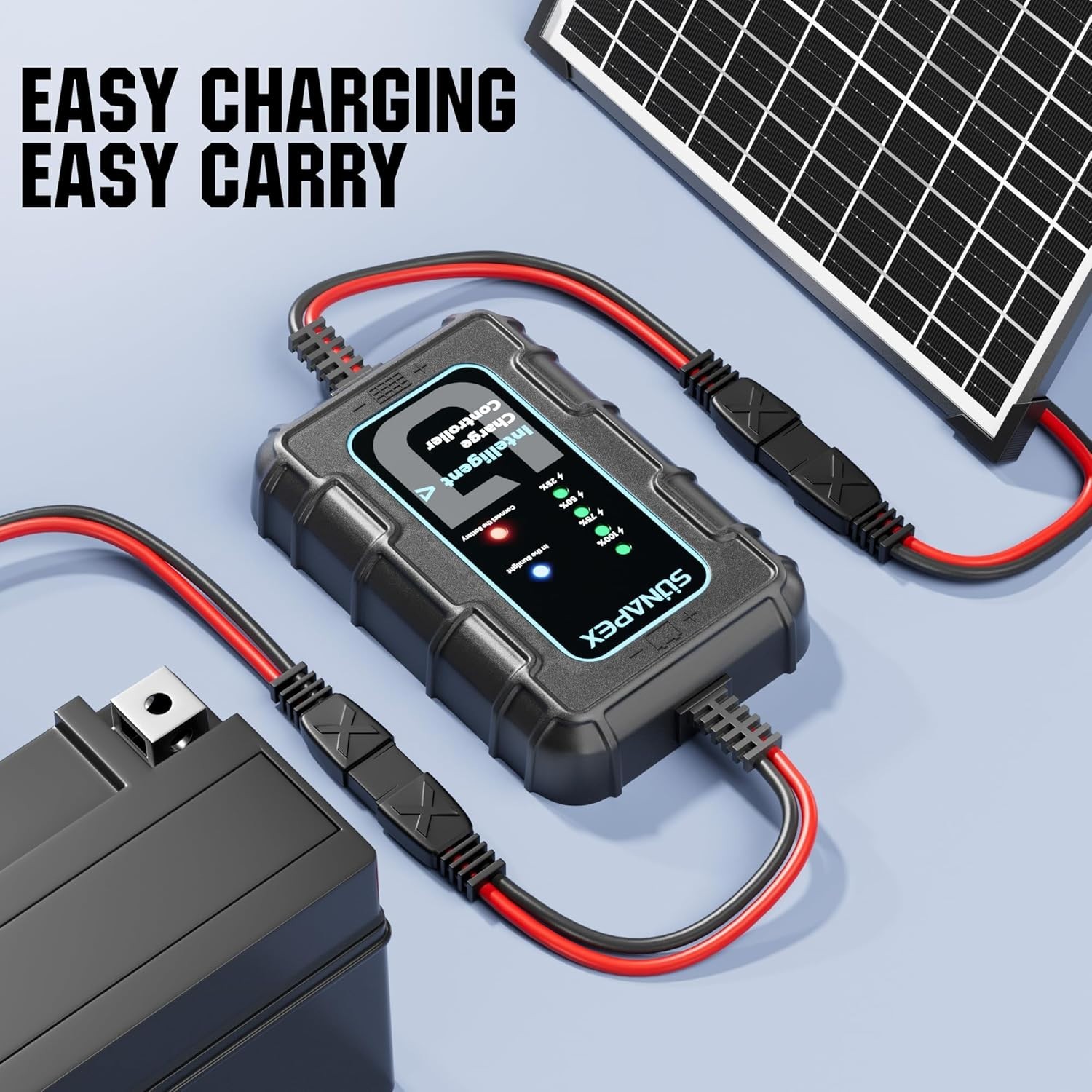 Solar Charger Controller 12V: 10A PWM Intelligent Solar Panel Controller 12Vo...