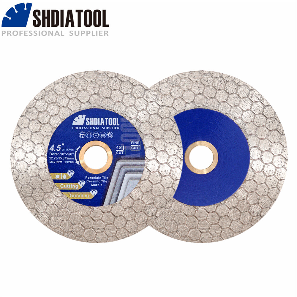 2pcs Diamond Cutting Disc  Grinding Wheel Porcelain Tile 4.5"/115mm Saw Blade