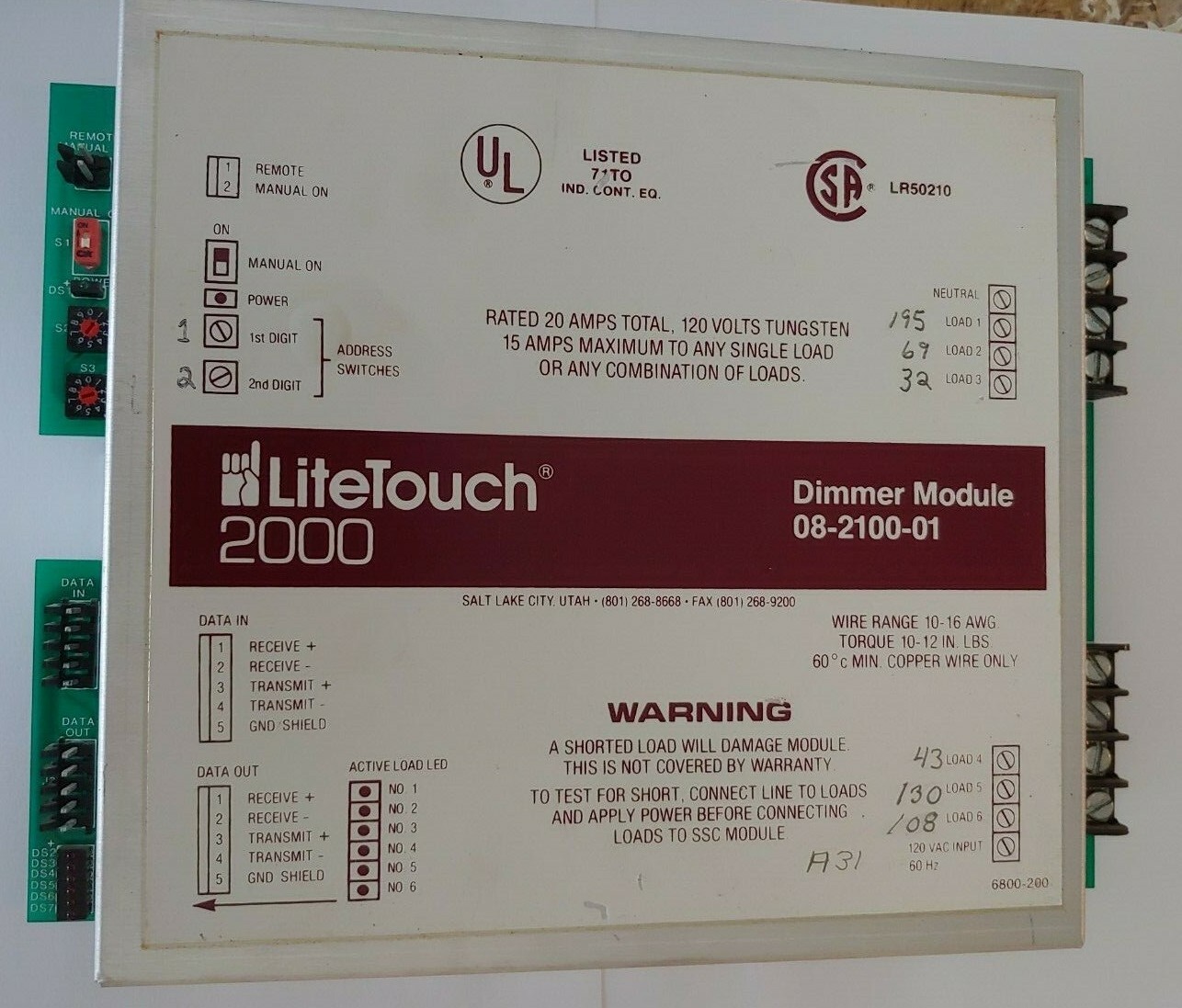 LiteTouch Dimmer Module  08-2100-01