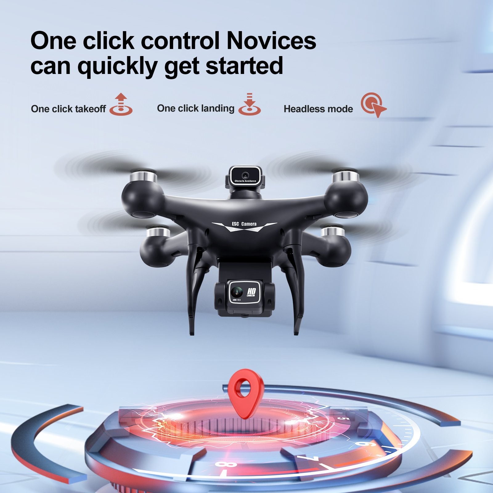 S116 GPS Drone with Screen Controller, Two-Batteries, Brushless Motor, Altitude