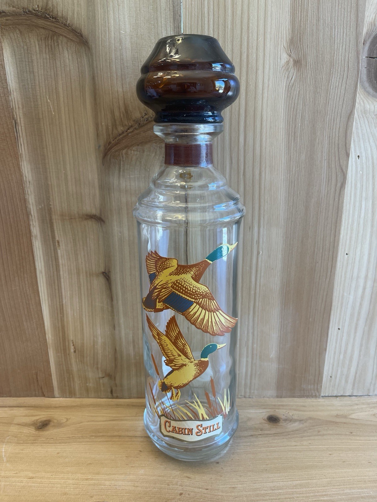 1960’s Stitzel-Weller Cabin Still Bourbon Mallard Duck Sportsman CollectioBottle