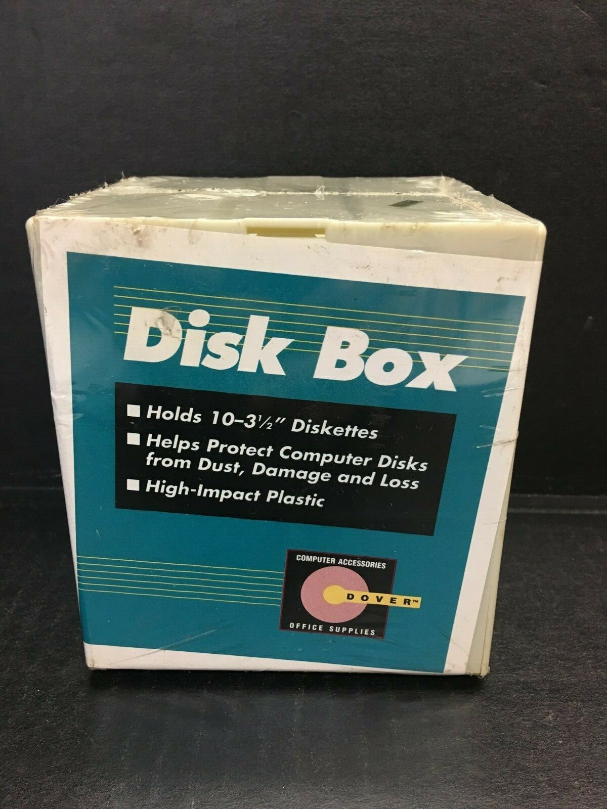 2 ea Vintage Disk Box - Holds 10 3.5" Diskettes (High Impact Plastic) Brand New