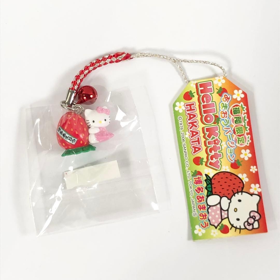 Hello Kitty Strap Fukuoka Limited Amaou Sanrio Used