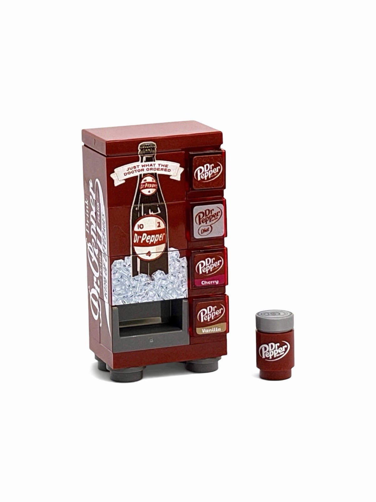 Lego Custom Dr Pepper Soda with can Vending Machine made using LEGO parts City