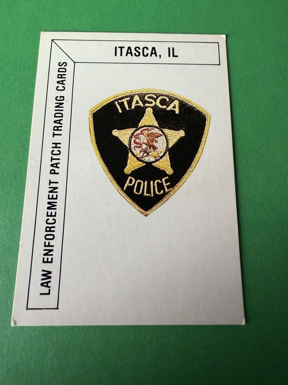 1980 Itasca Illinois Police Trading Card
