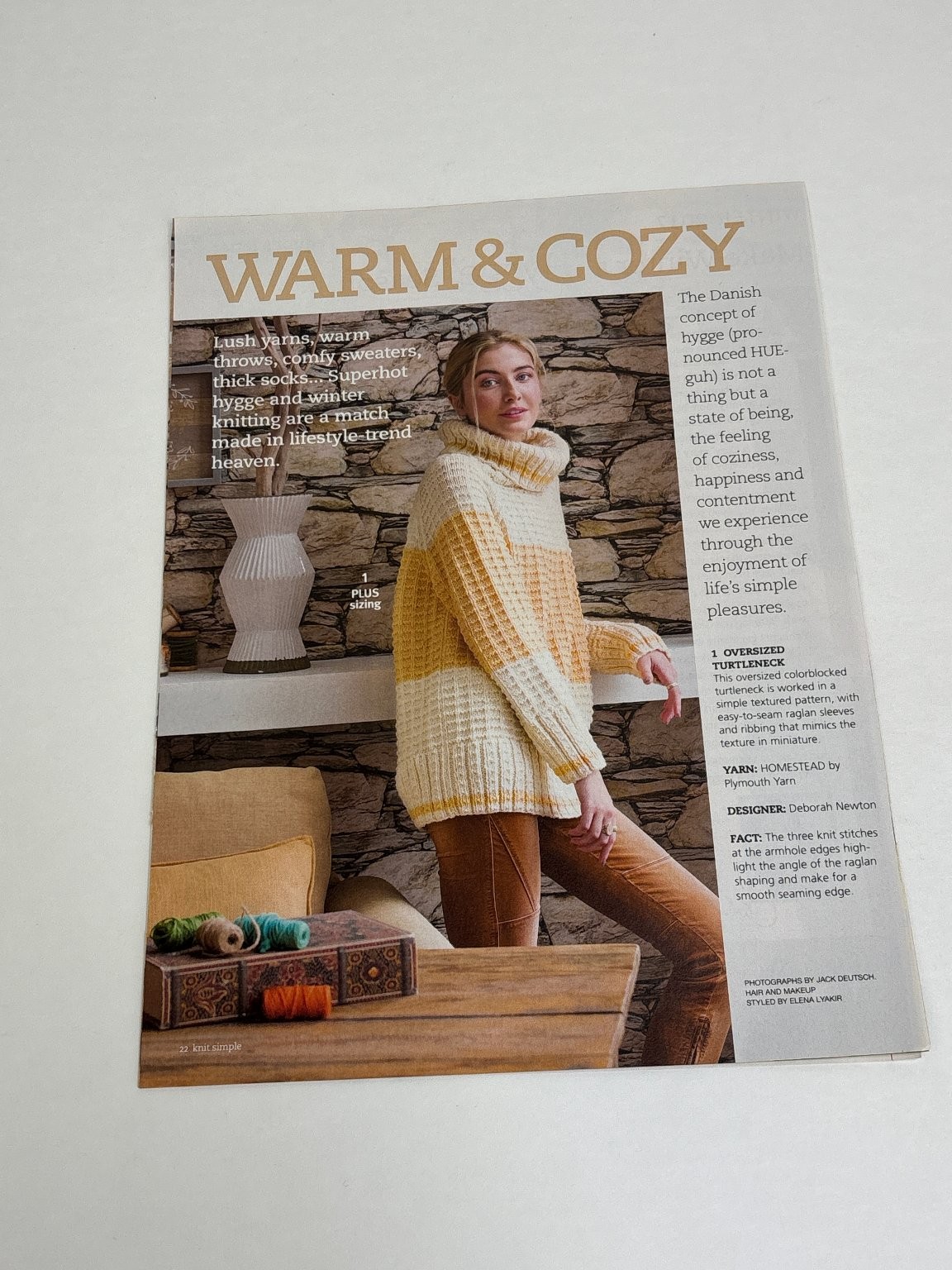 Oversized Turtleneck Knitting Pattern Sweater Magazine Pages