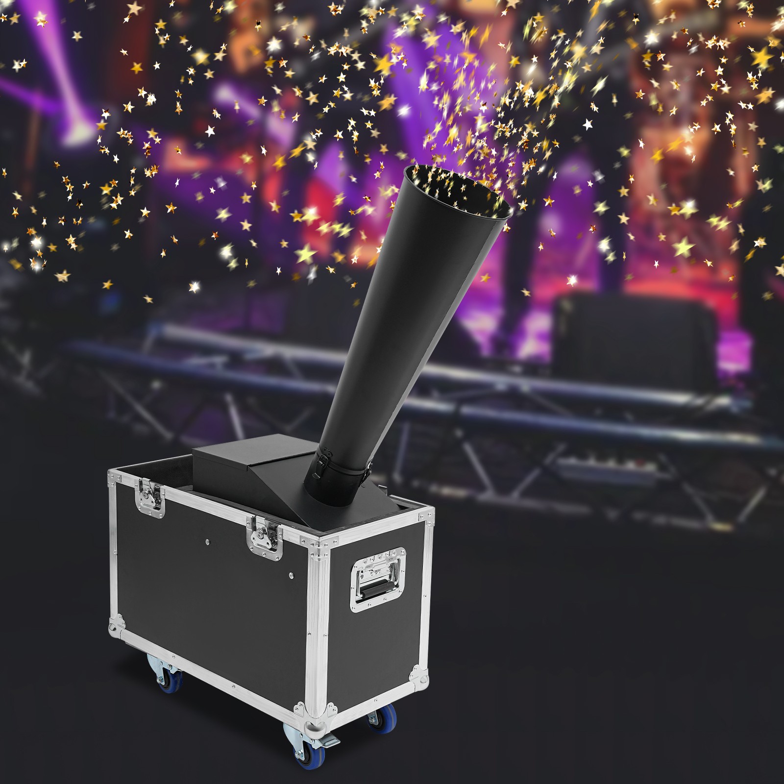 DMX CO2 Confetti Machine with Flight Case Confetti Blaster Jet 19.68 ft