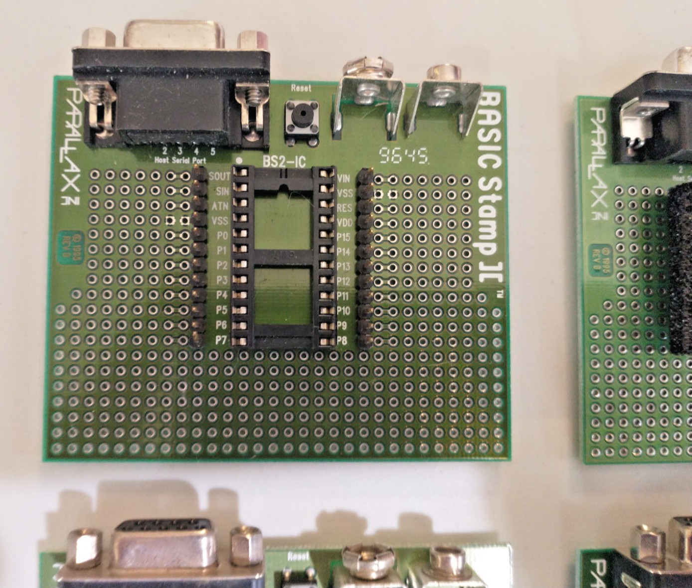 Parallax BASIC Stamp 2 Carrier/Solder Board BS2 Dev Board 9-Pin Serial (No CPU)