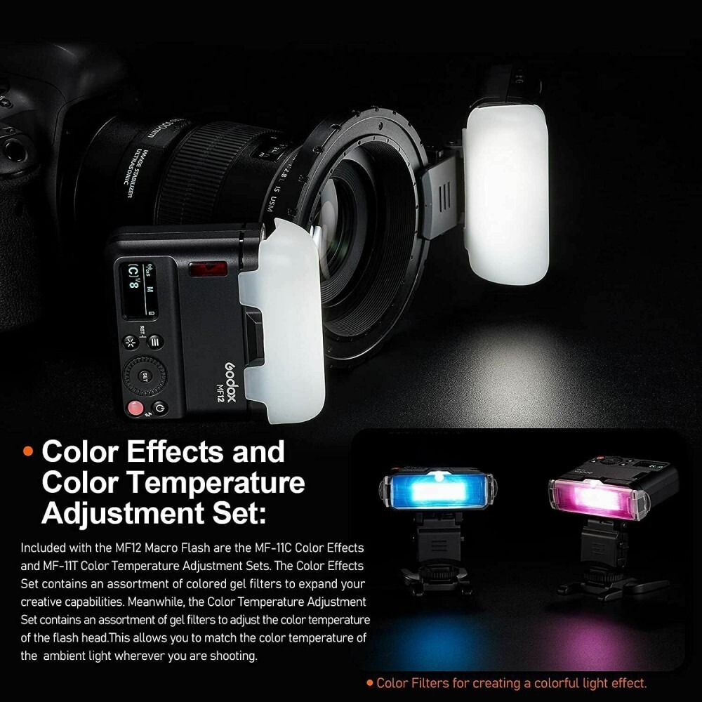 Godox MF12-K2 Macro Flash 2-Light Kit TTL Flash Speedlite For Sony Canon Nikon
