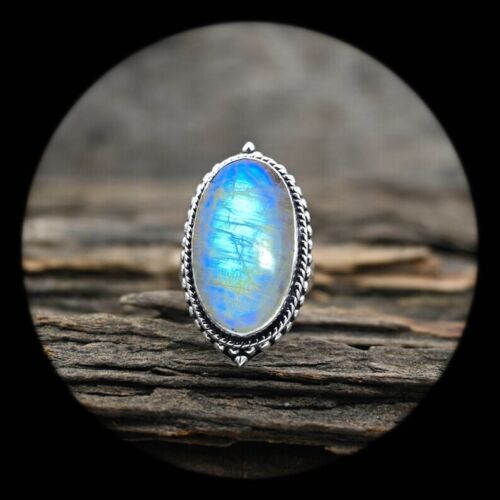Moonstone 925Sterling Silver Beautiful Handmade Top Quality Ring All Size MO2092