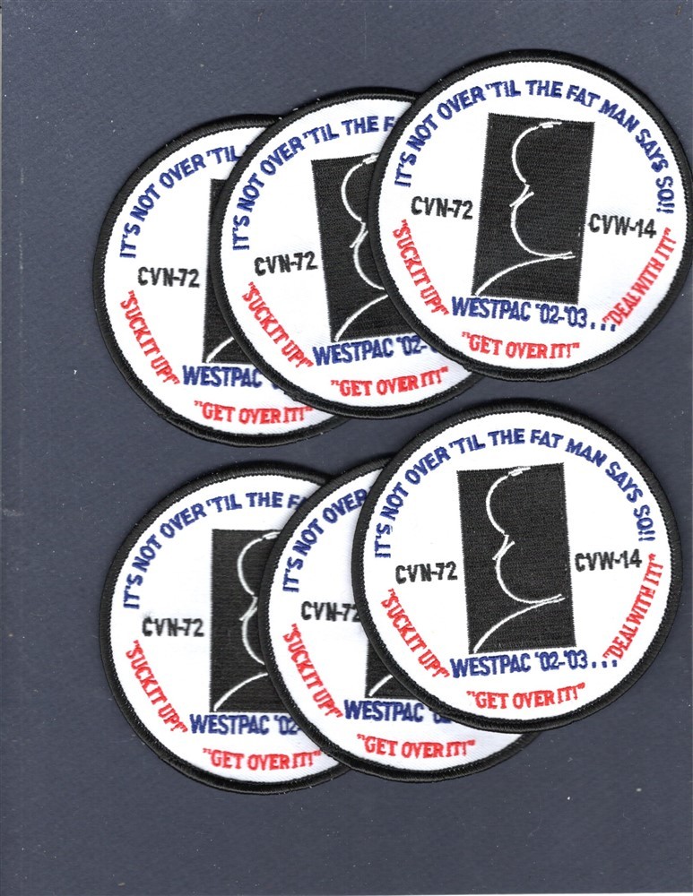 Dealer Lot CVN-72 USS LINCOLN WESTPAC 2002 2003 US NAVY Squadron Patch Set of 6