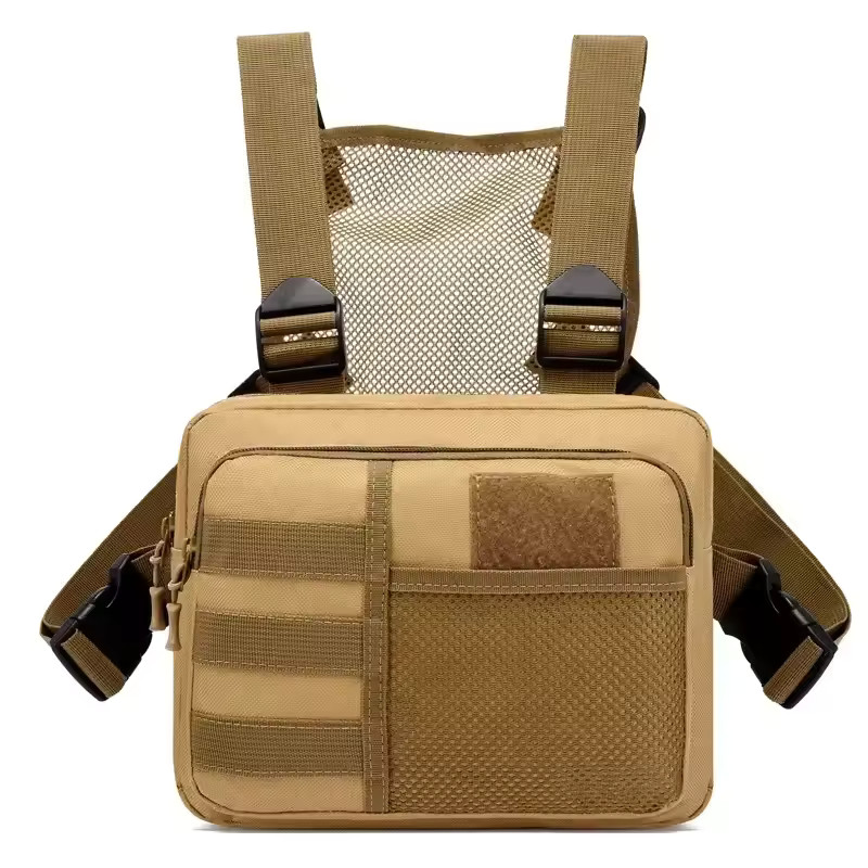 Bolso de pecho táctico oxford multi bolsillos impermeable running viaje