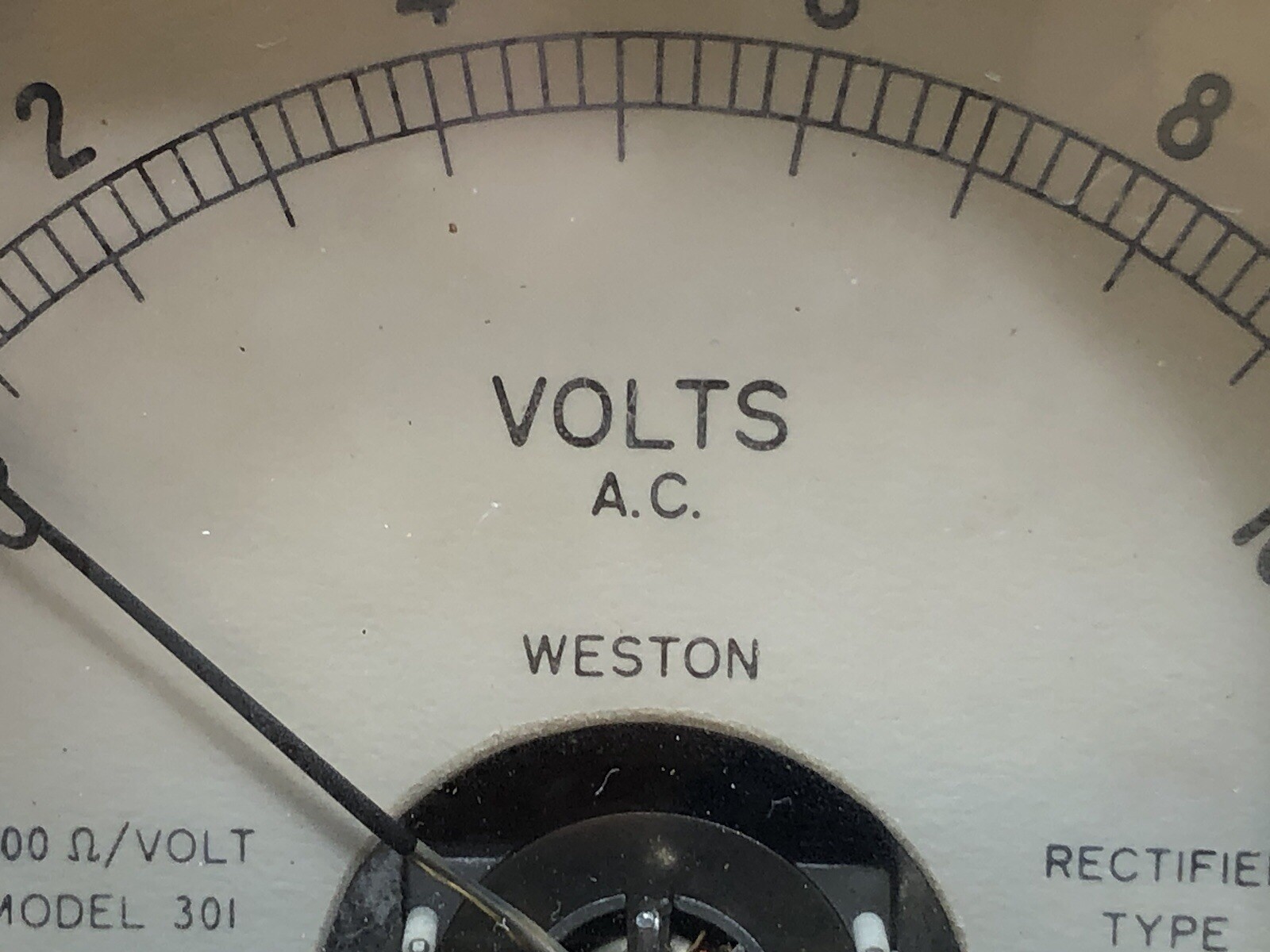 VTG Weston Model 301 AC Volts 0-10 Rectifier Type 2000 Ohms / Volts 454