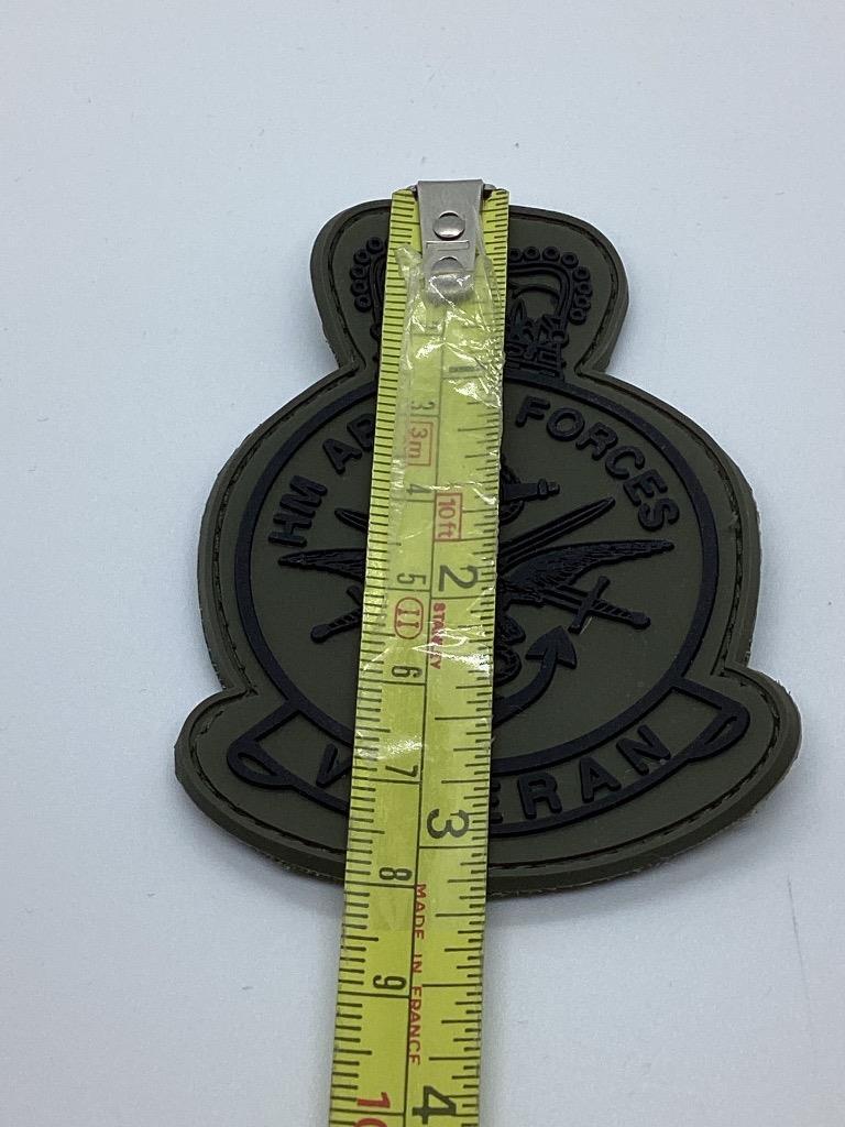 HM Armed Forces Veterans PVC badge morale patch Hook & Loop backed