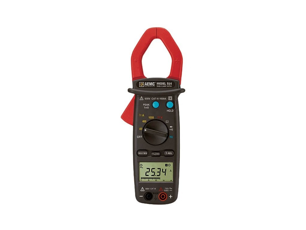 AEMC 514 - Clamp-On Meter, Jaw 1.575' (40mm)