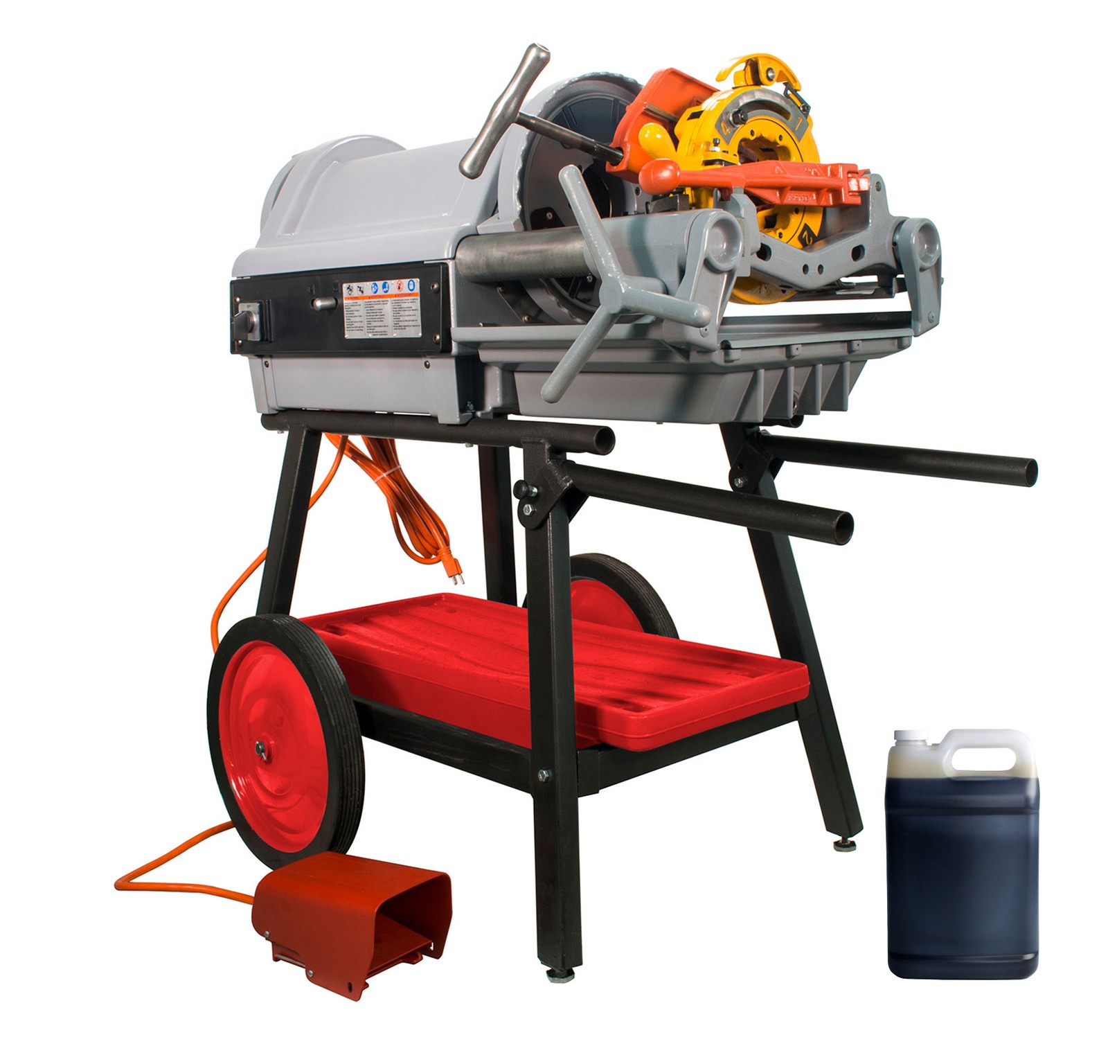 Reconditioned RIDGID® 1224  Pipe Threader & Steel Dragon Tools® Die Heads & Cart