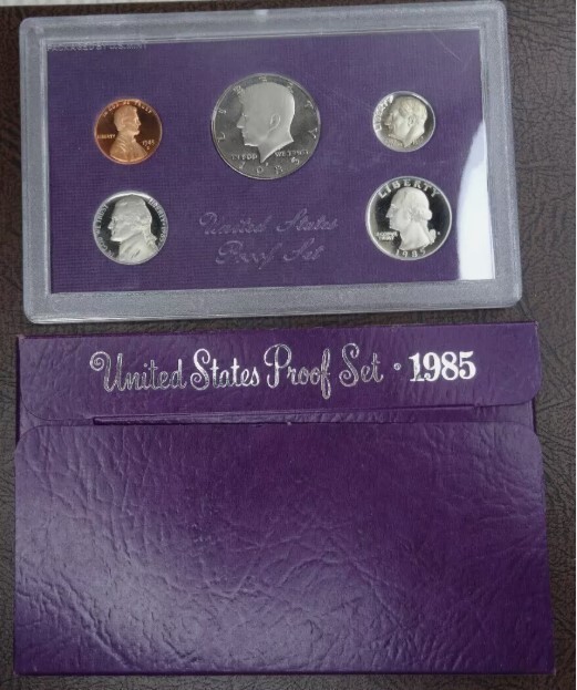 1985-S US Mint Proof Set 5 Coin Set OGP Original Government Packaging