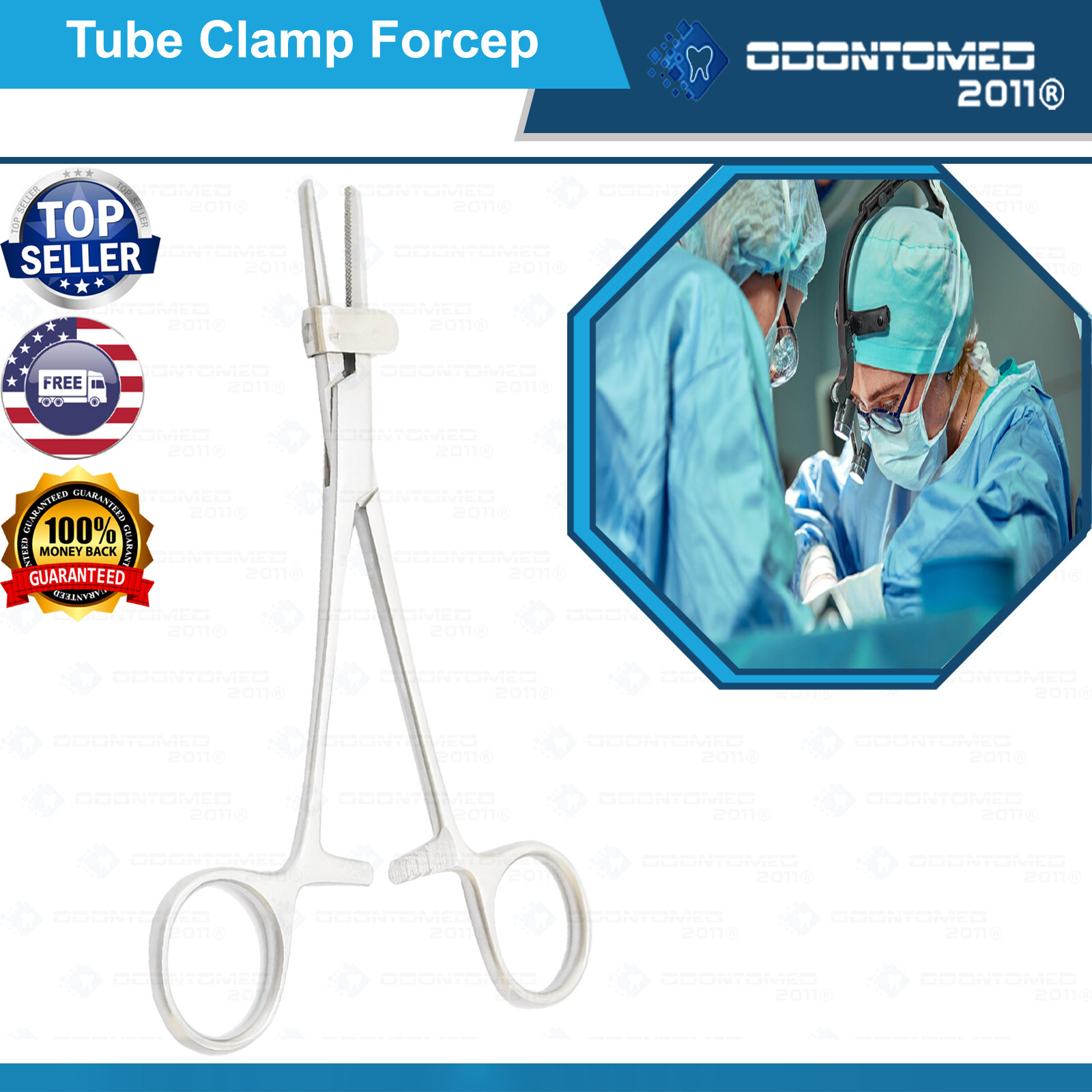 VOARSE TUBE OCCLUDING CLAMP FORCEPS 7" SERR SURGICAL