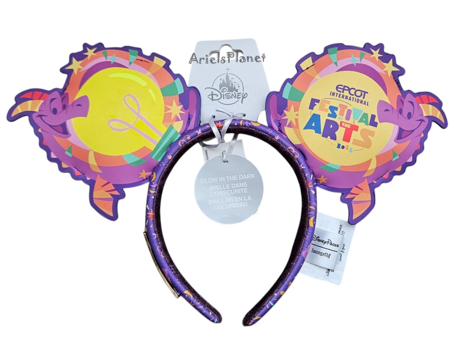 2025 Disney Parks Loungefly Epcot Festival of the Arts Figment Ear Headband