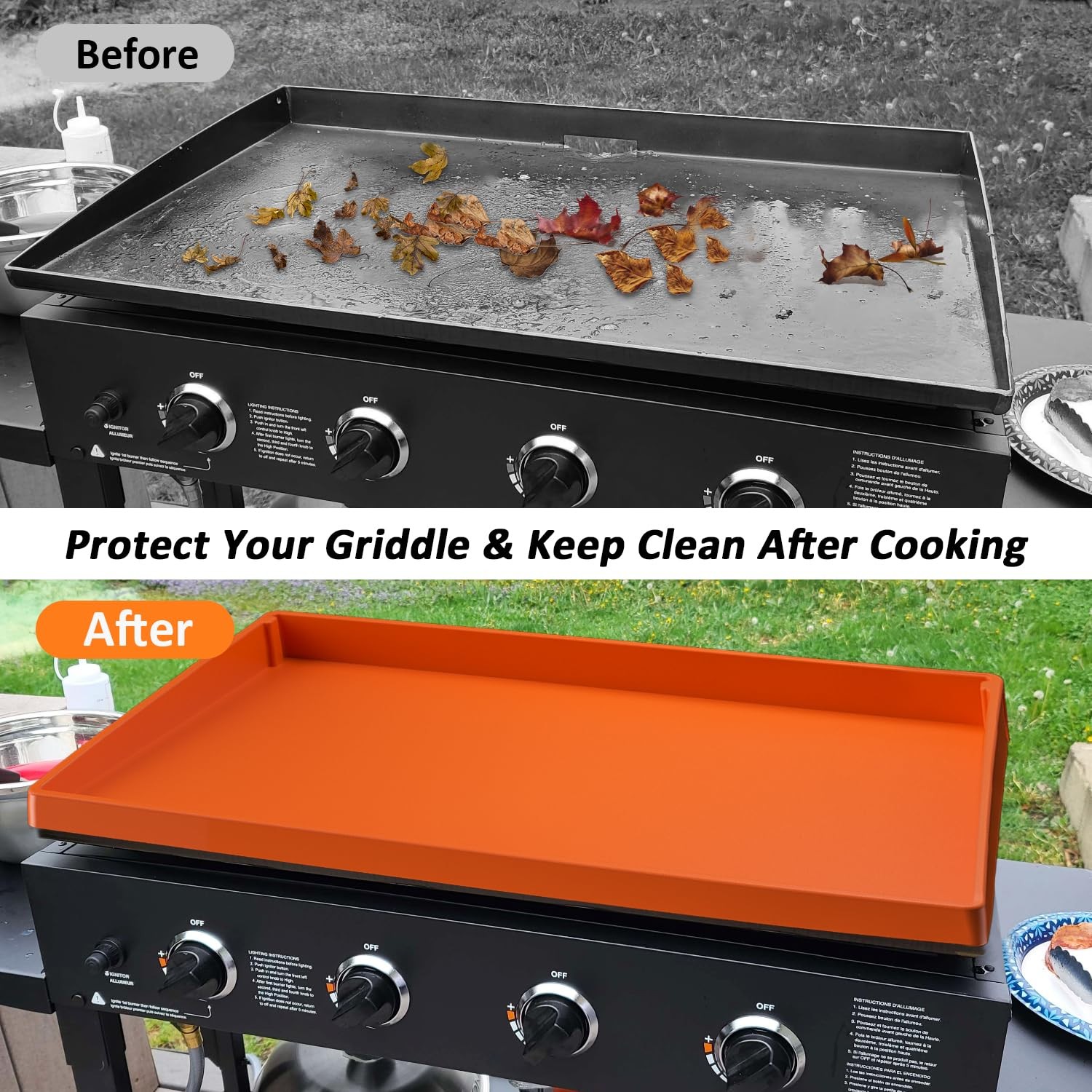 ​Silicone Grill Cover for Blackstone 28 Inch Griddle | Full Coverage Protecto...