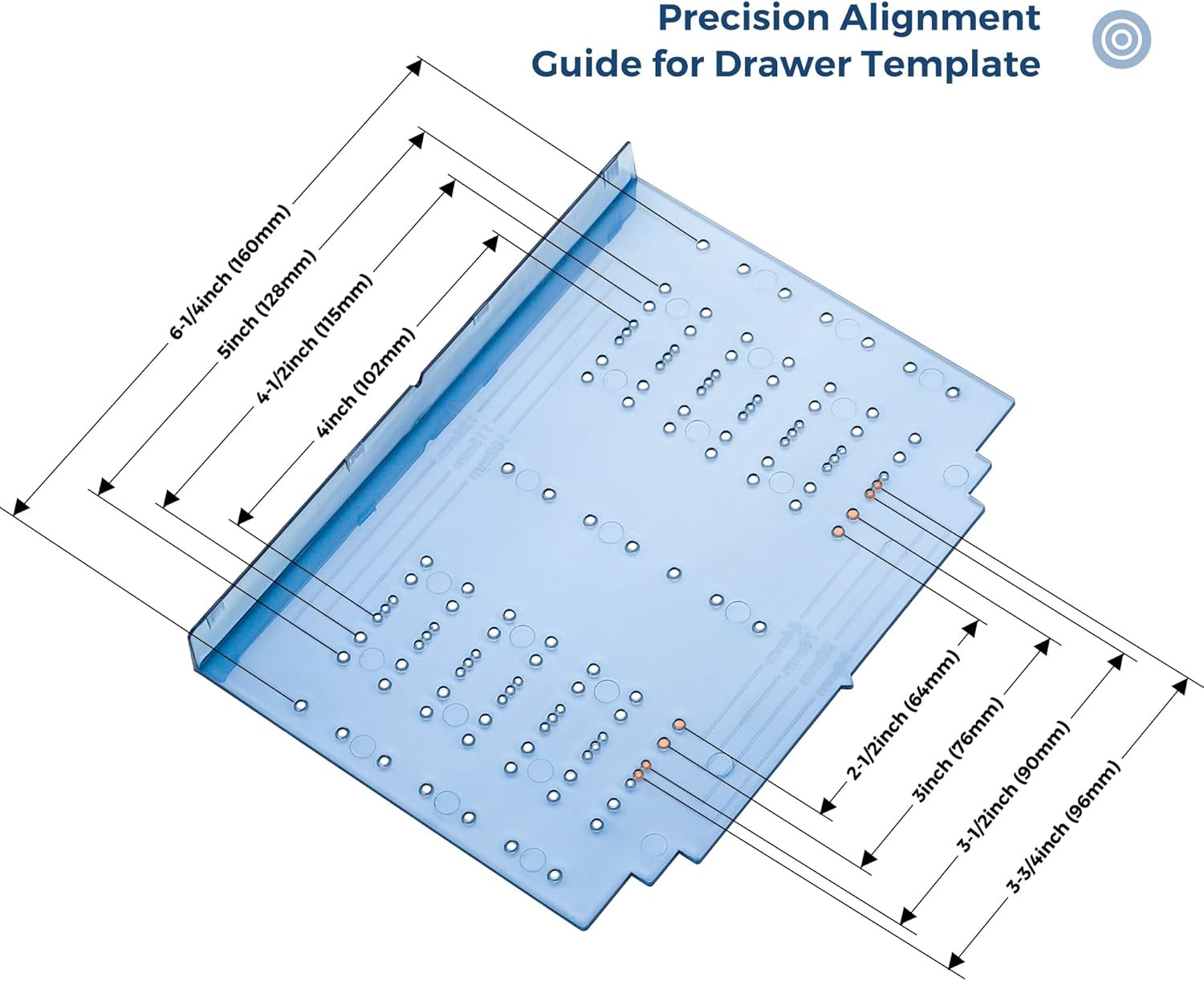 Cabinet Pulls Installation Jig with Drill Bit - Easy Mounting Template Kit