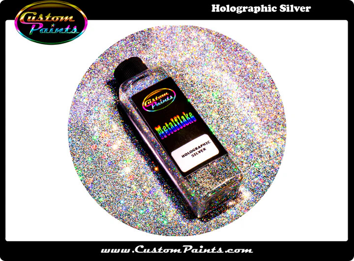 Holographic Metal Flake - Silver - Premium Quality, Auto Grade, Custom Paint