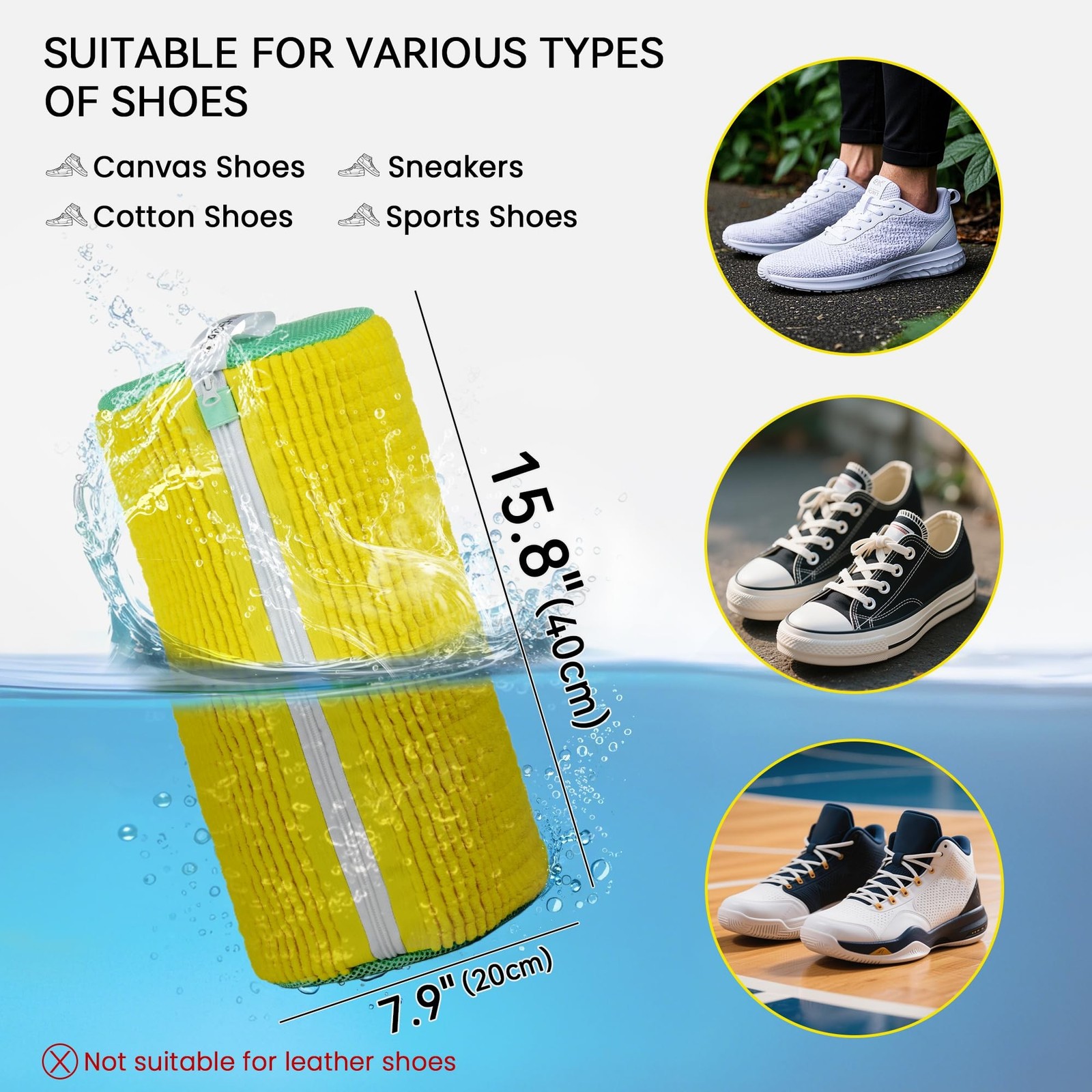 1pc Shoe Washing Machine Bag, Sneaker Laundry Bag for Washing Machine, Extra ...